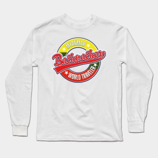 Myanmar backpacker world traveler logo Long Sleeve T-Shirt